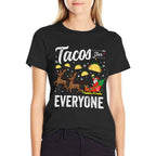 Tacos for Everyone Christmas Taco Funny Xmas Santa Family  Tagless Design T-Shirt