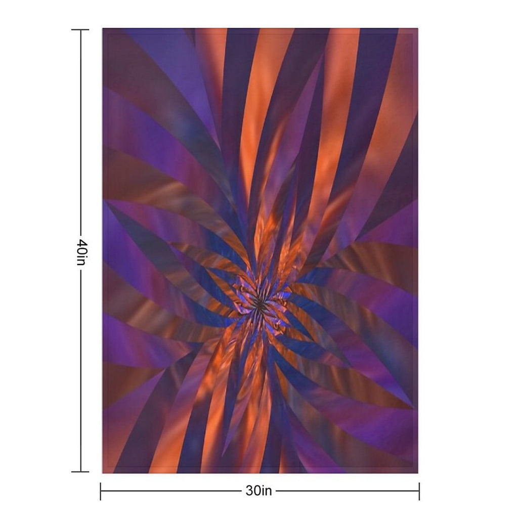 Abstract in Orange And Purple Comfort Throw Blanket