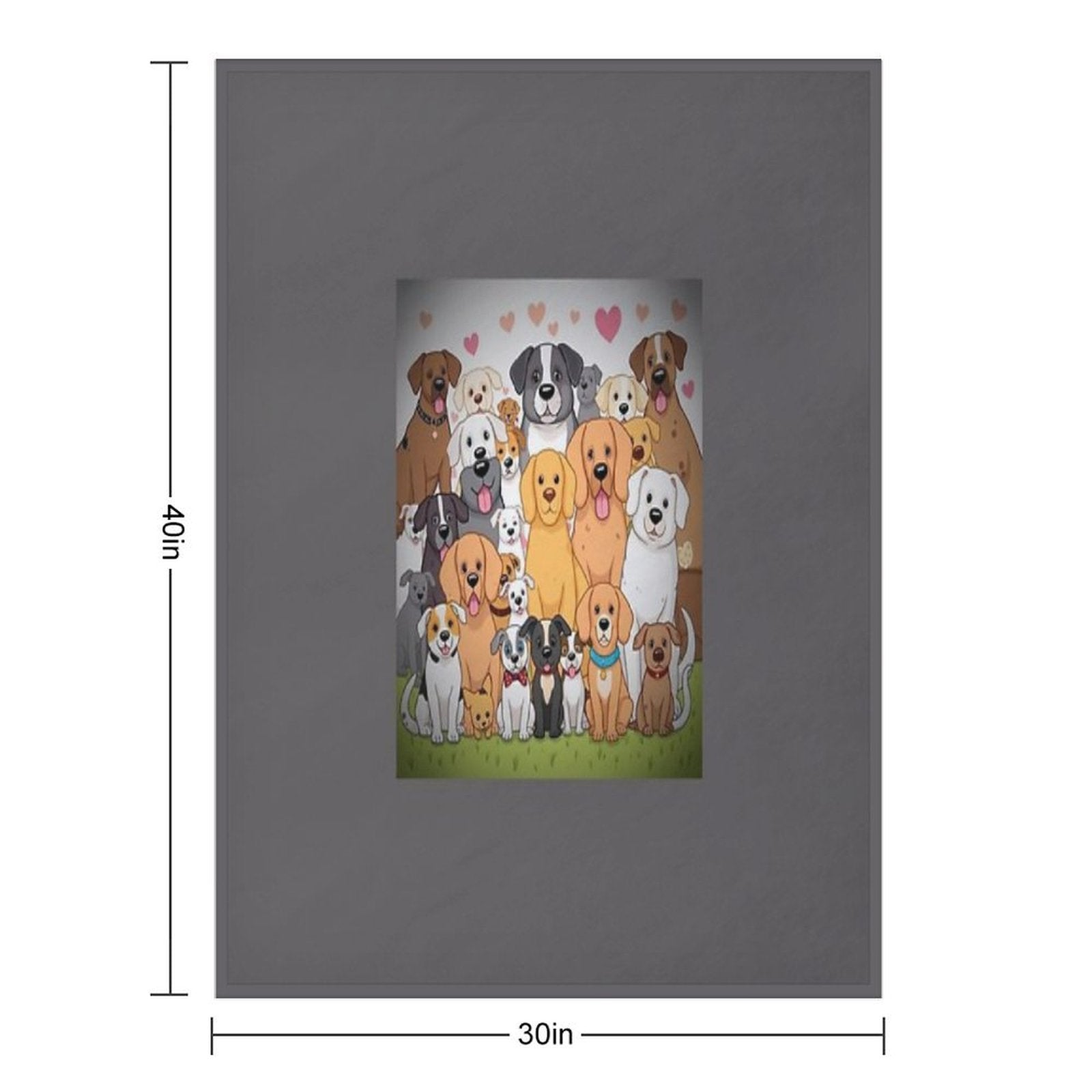 Cute Dogs Machine-washable Throw Blanket