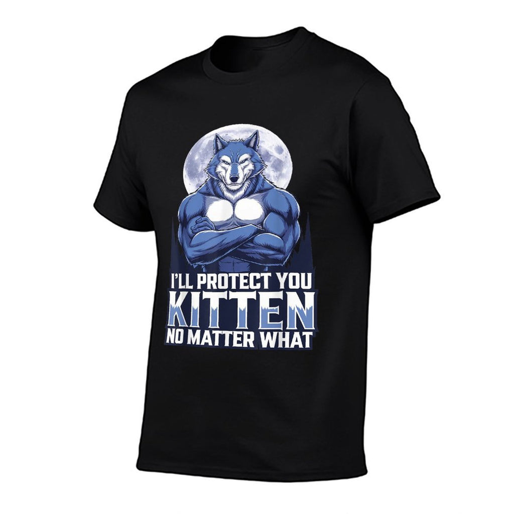 Ill Protect You Kitten No Matter What Funny Alpha Wolf Meme  Lightweight T-Shirt
