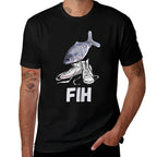 Fih Shoes Funny Misspelled Fish Meme Fih Calling Humor  Oversized Silhouette T-Shirt