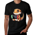 Cute Bearded Dragon Gamer - Funny Video Game Lizard  Summer-ready Fabric T-Shirt
