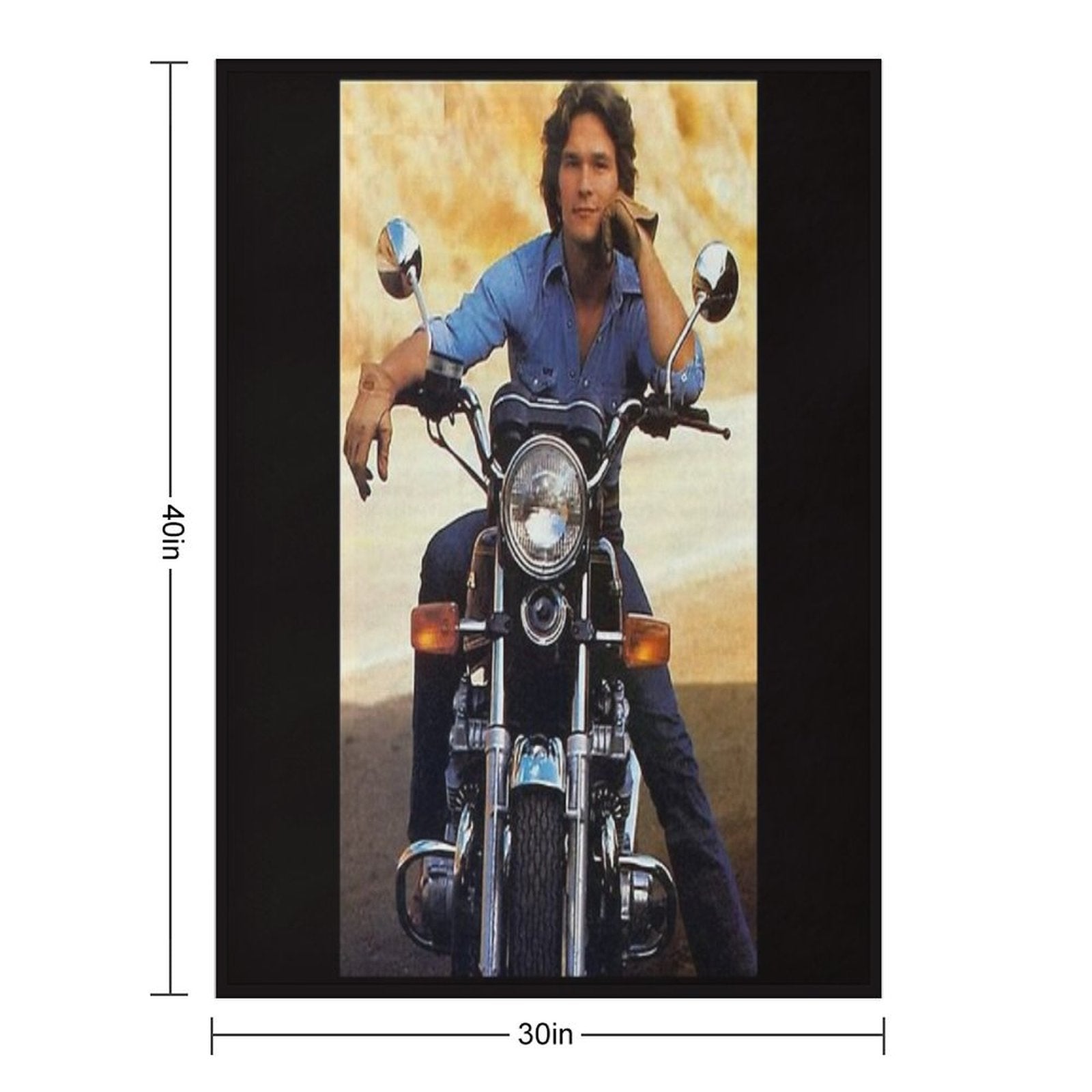 Patrick Swayze - Poster Eco-conscious Throw Blanket