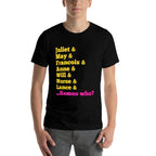 Stage Notes  Juliet Characters Romeo Who Musical Theatre Musicals - Black, Unisex-Adults, Small,, Cotton 65 Polyester 35, Cla  Vintage-inspired T-Shirt