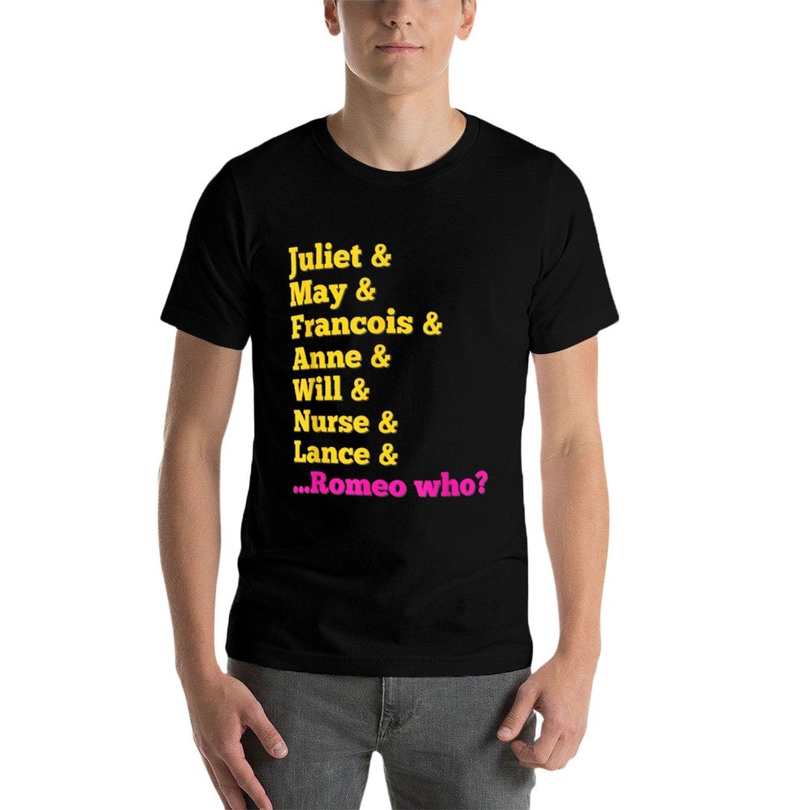 Stage Notes  Juliet Characters Romeo Who Musical Theatre Musicals - Black, Unisex-Adults, Small,, Cotton 65 Polyester 35, Cla  Vintage-inspired T-Shirt