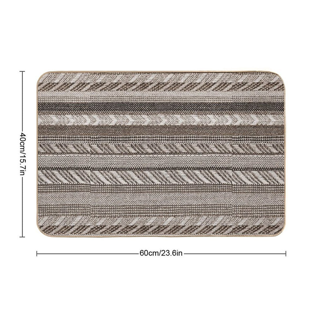 Tobacco - Boho Stripe -  Anti-Trip Bath Mat