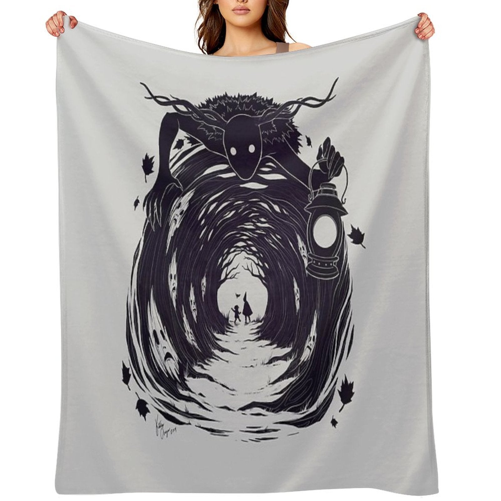 OtGW If You Go Into The Woods at Night... Plush Throw Blanket