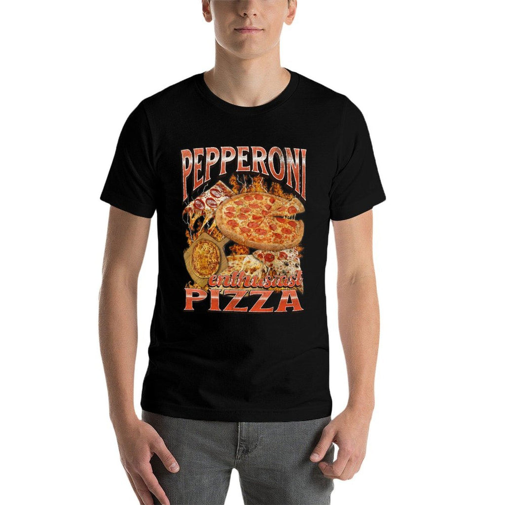 Funny Pepperoni Pizza Oddly Specific Meme Bootleg Graphic  Stretchy T-Shirt