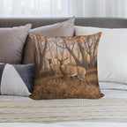 Whitetail Deer Monster Buck And Doe Soft Luxury Feel Throw Pillow