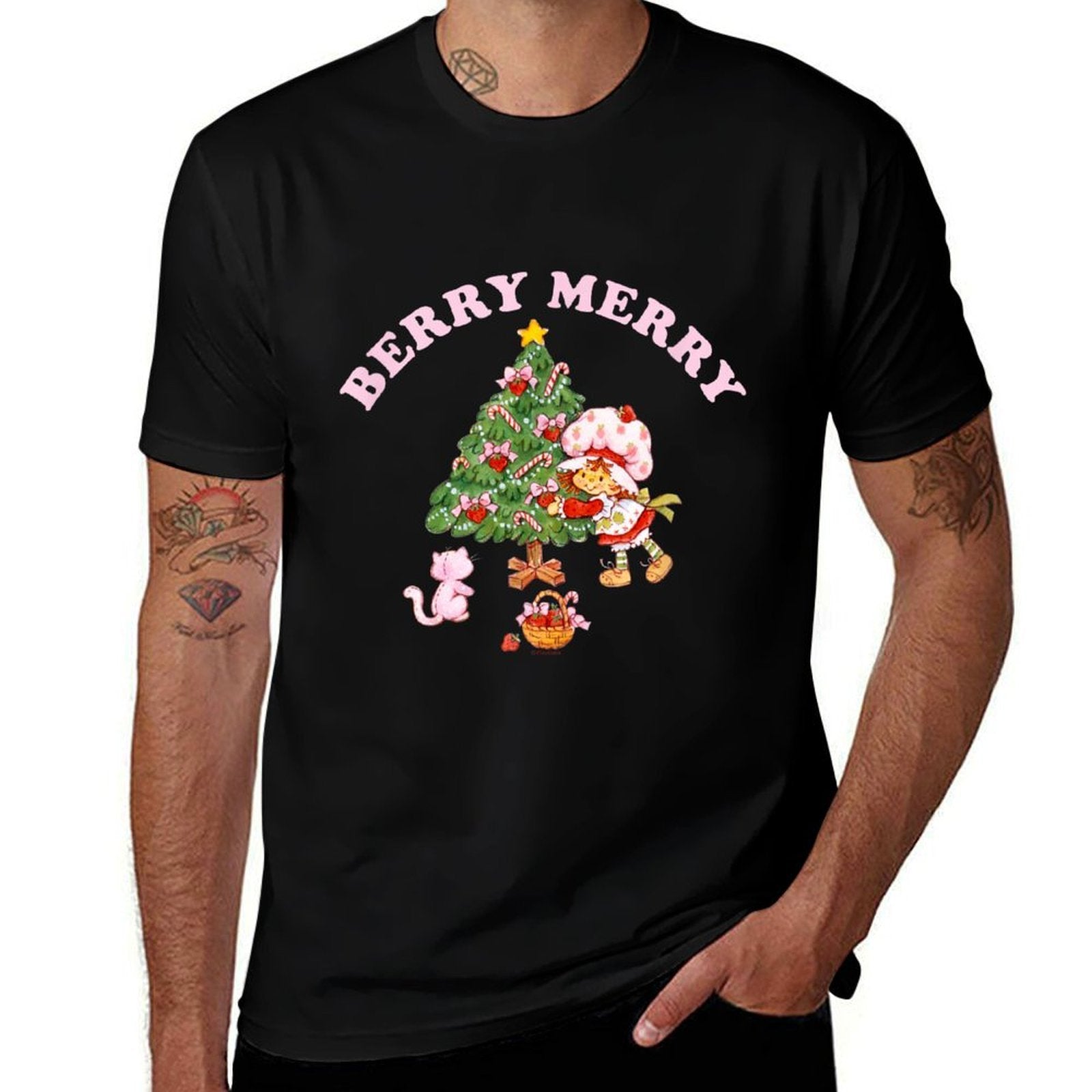 Strawberry Shortcake Christmas Berry Merry Decorating Tree  Durable T-Shirt