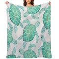 Turtle Pattern Easy Care Throw Blanket
