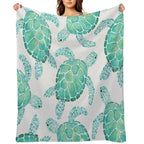 Turtle Pattern Easy Care Throw Blanket