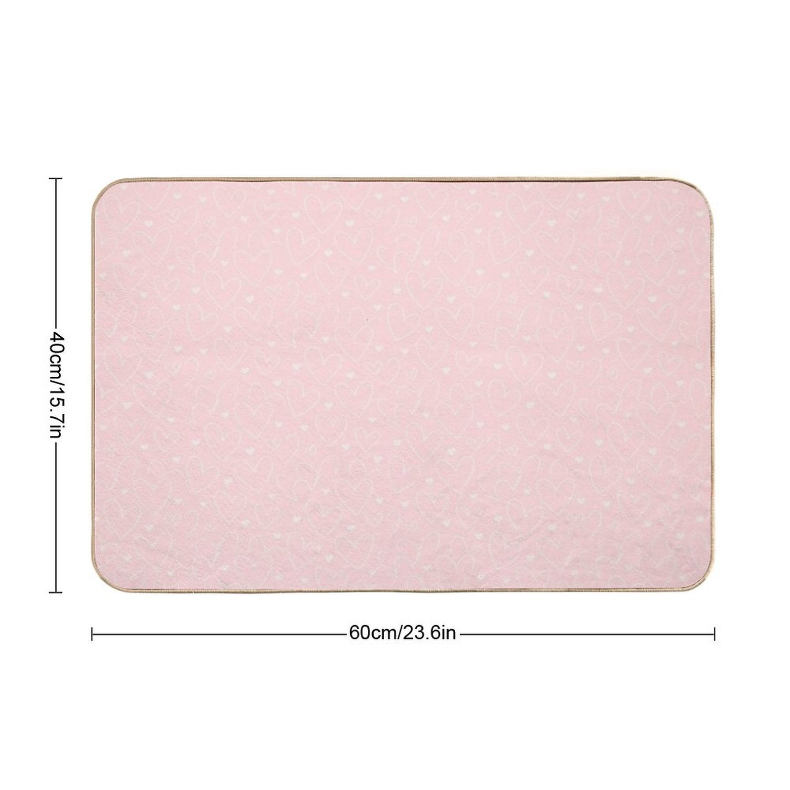 Pink Hearts  High-Traffic Bath Mat