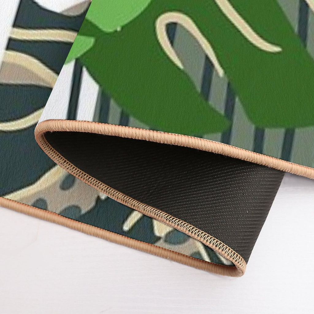 Monstera Art Abstract Durable Bath Mat