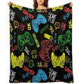 Seamless Pattern in Pixel Game Style Wrinkle-free Throw Blanket