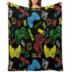 Seamless Pattern in Pixel Game Style Wrinkle-free Throw Blanket