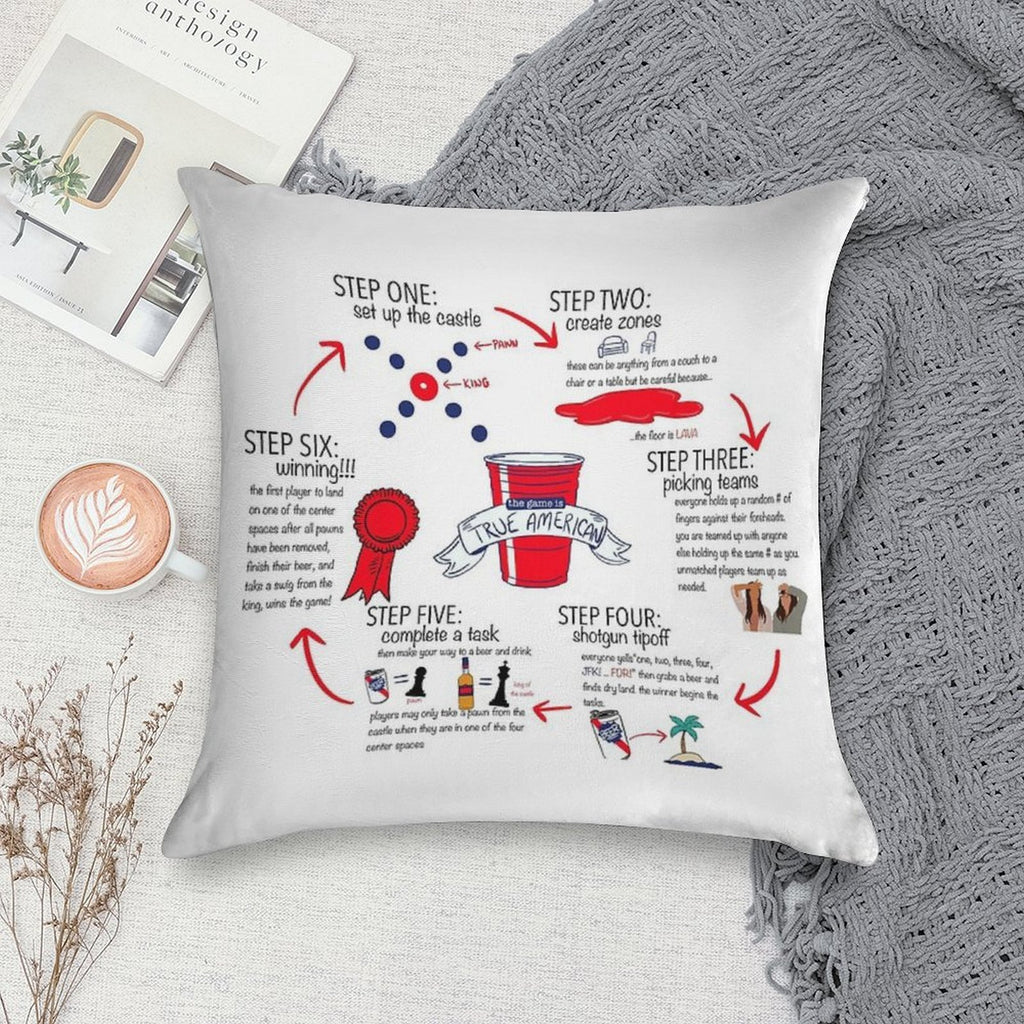 True American Rules Soft Bedroom Essential Throw Pillow