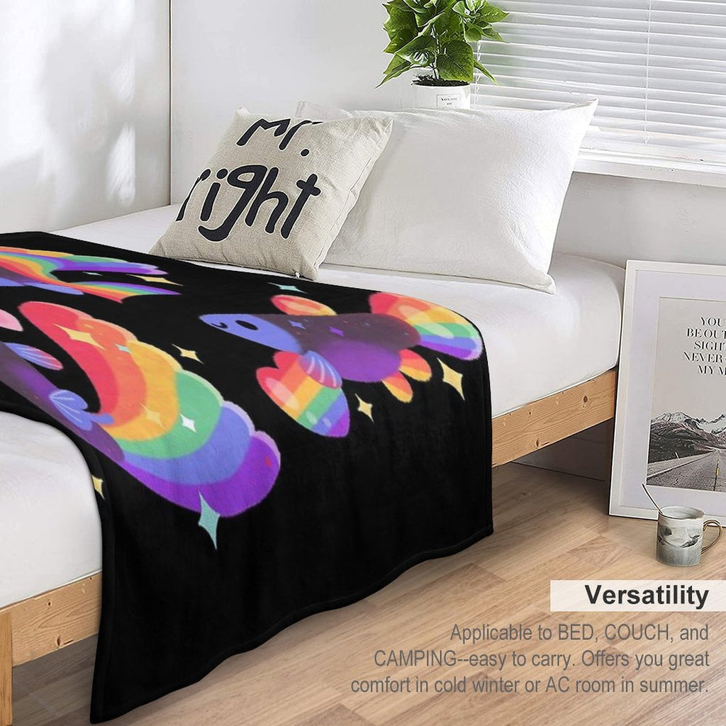 Rainbow Guppy 5 Gift-ready Throw Blanket