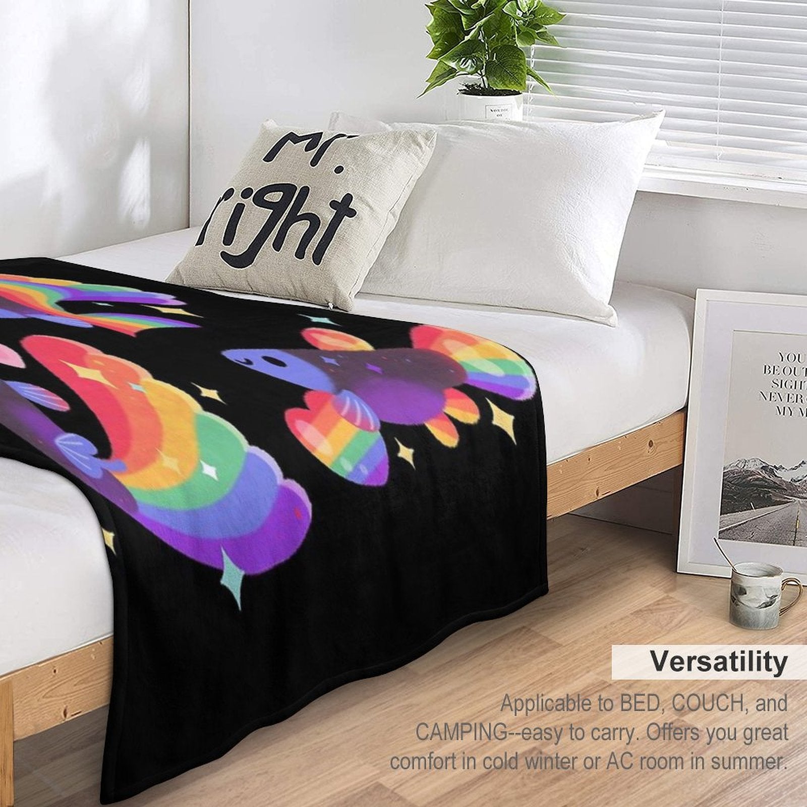 Rainbow Guppy 5 Gift-ready Throw Blanket
