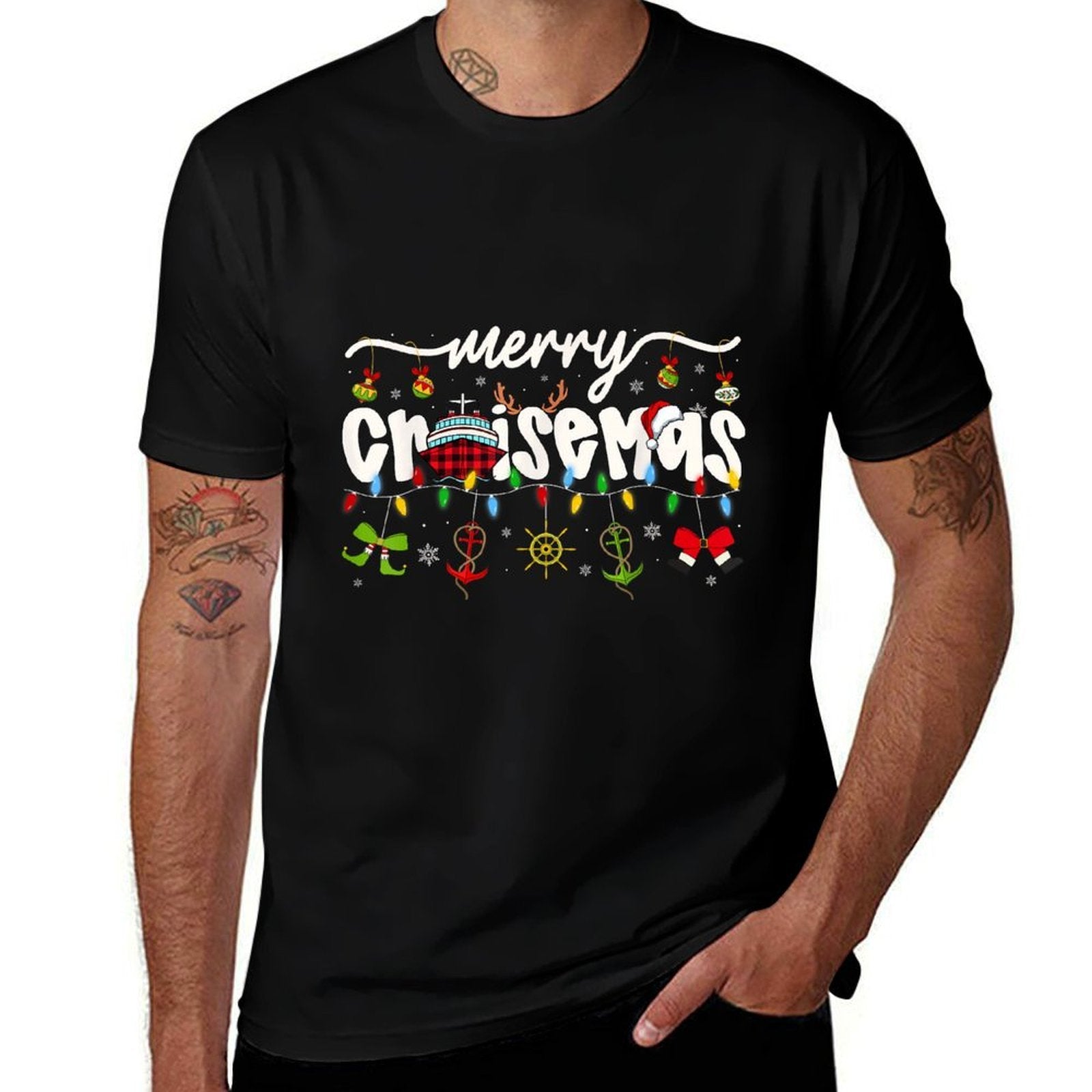 Merry Cruisemas Christmas Family Cruisin Cruise Lover  Vintage-inspired T-Shirt