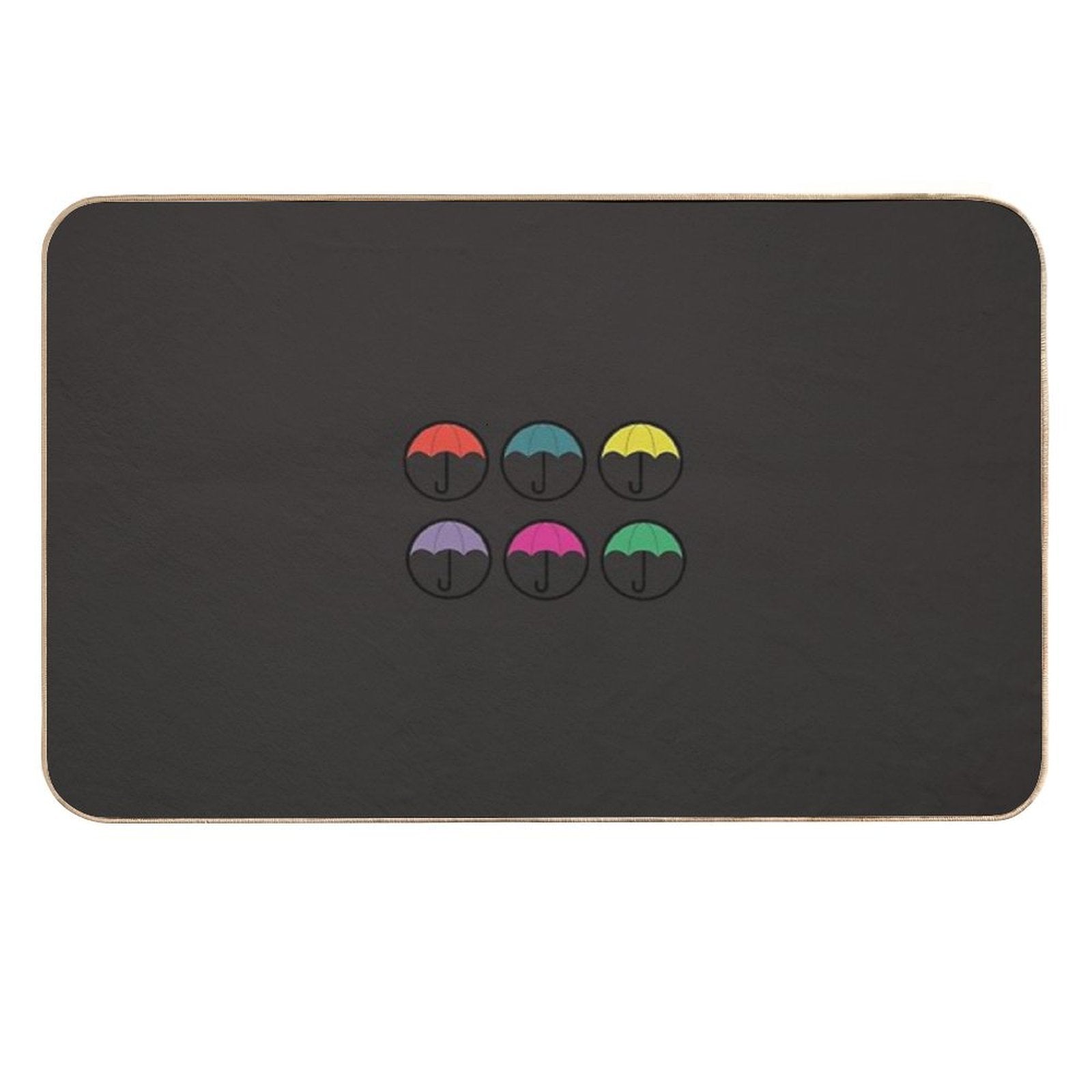 Umbrella Academy, 6 Umbrellas, Colors  Dirt-Trapping Bath Mat