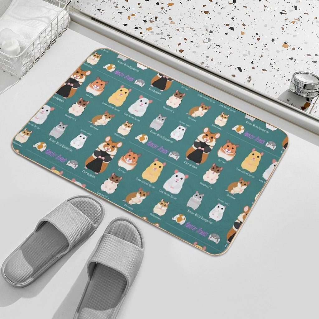 Hamster Breeds Syrian Hamster  Long-Lasting Bath Mat