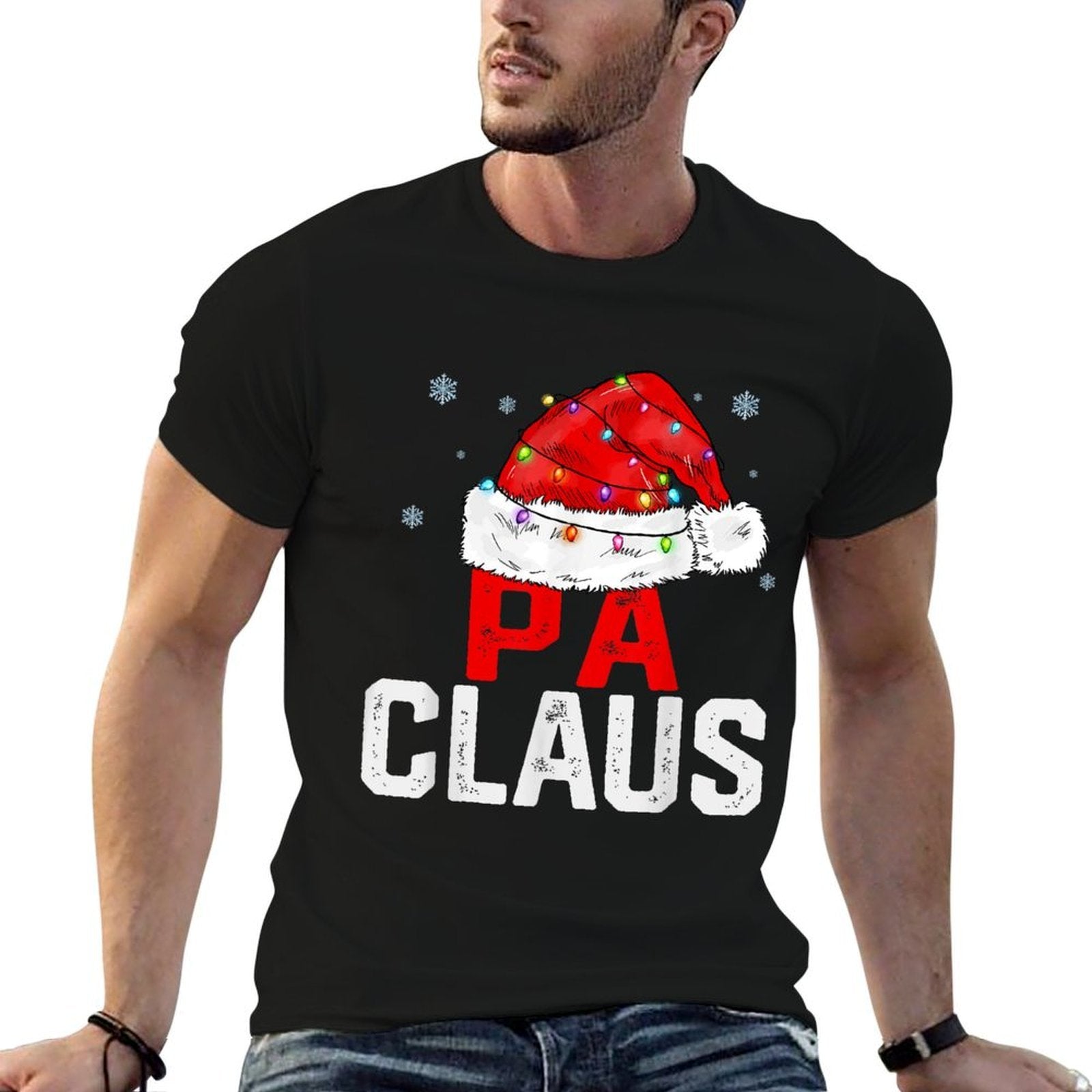 PA Claus Funny Xmas Family Matching Grandpa Christmas  Durable T-Shirt
