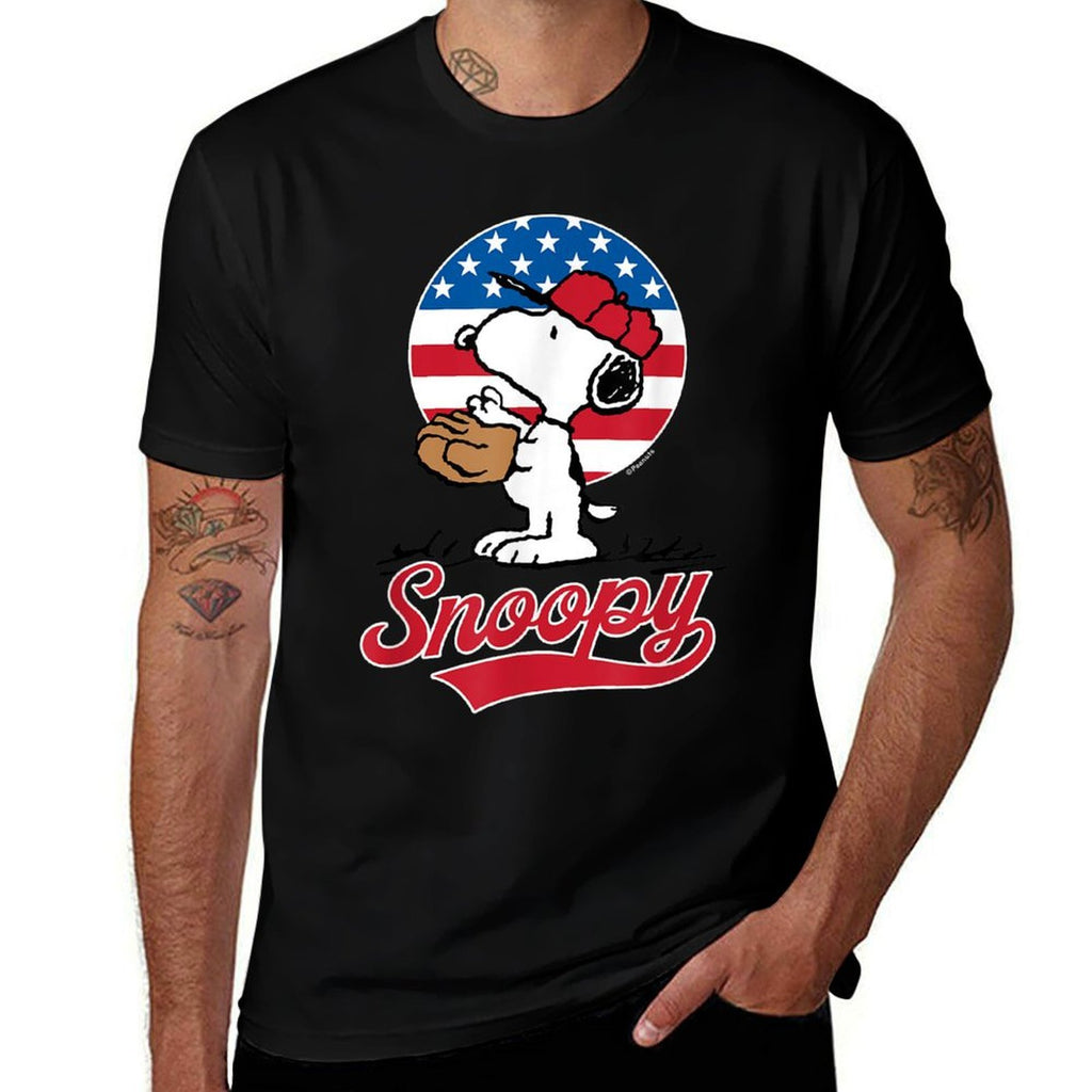 Peanuts - Snoopy Americana Baseball  Soft T-Shirt