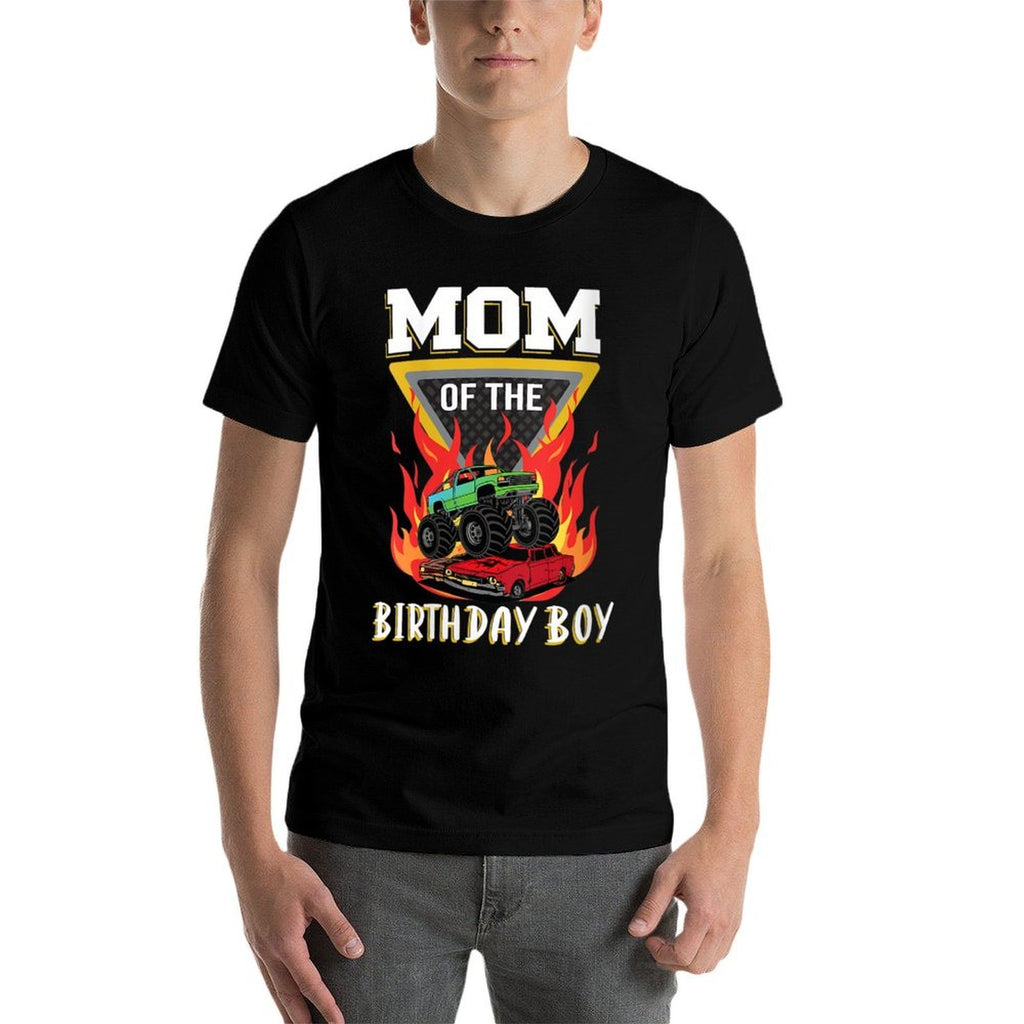 Womens Mom of The Birthday Boy, Your Funny Monster Truck Birthday  Lightweight T-Shirt