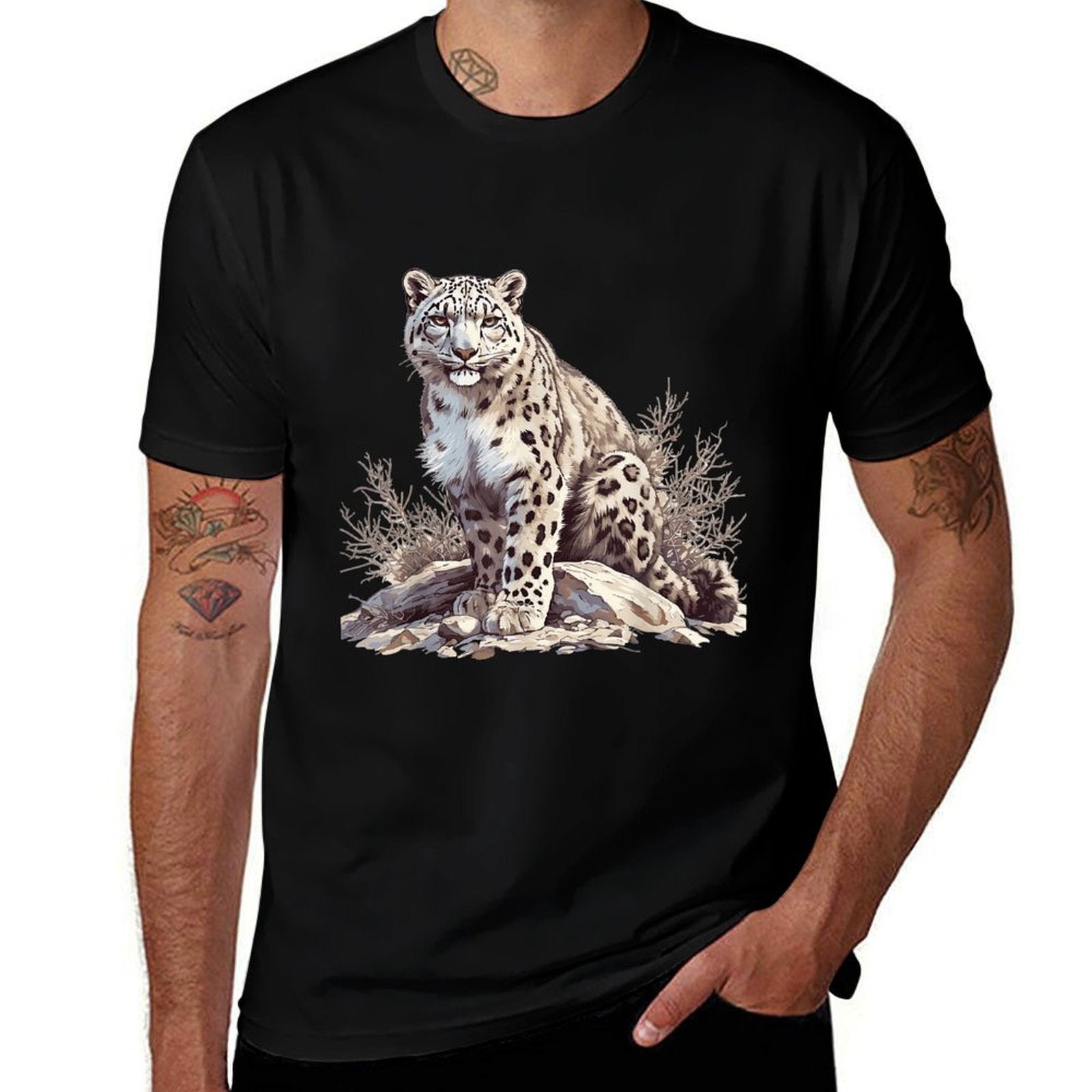 Snow Leopards Lovers Snow Leopard  Easy-care T-Shirt