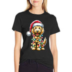 Golden Doodle Christmas Tree Xmas Dog Pajamas Goldendoodle  Fade-proof Color T-Shirt