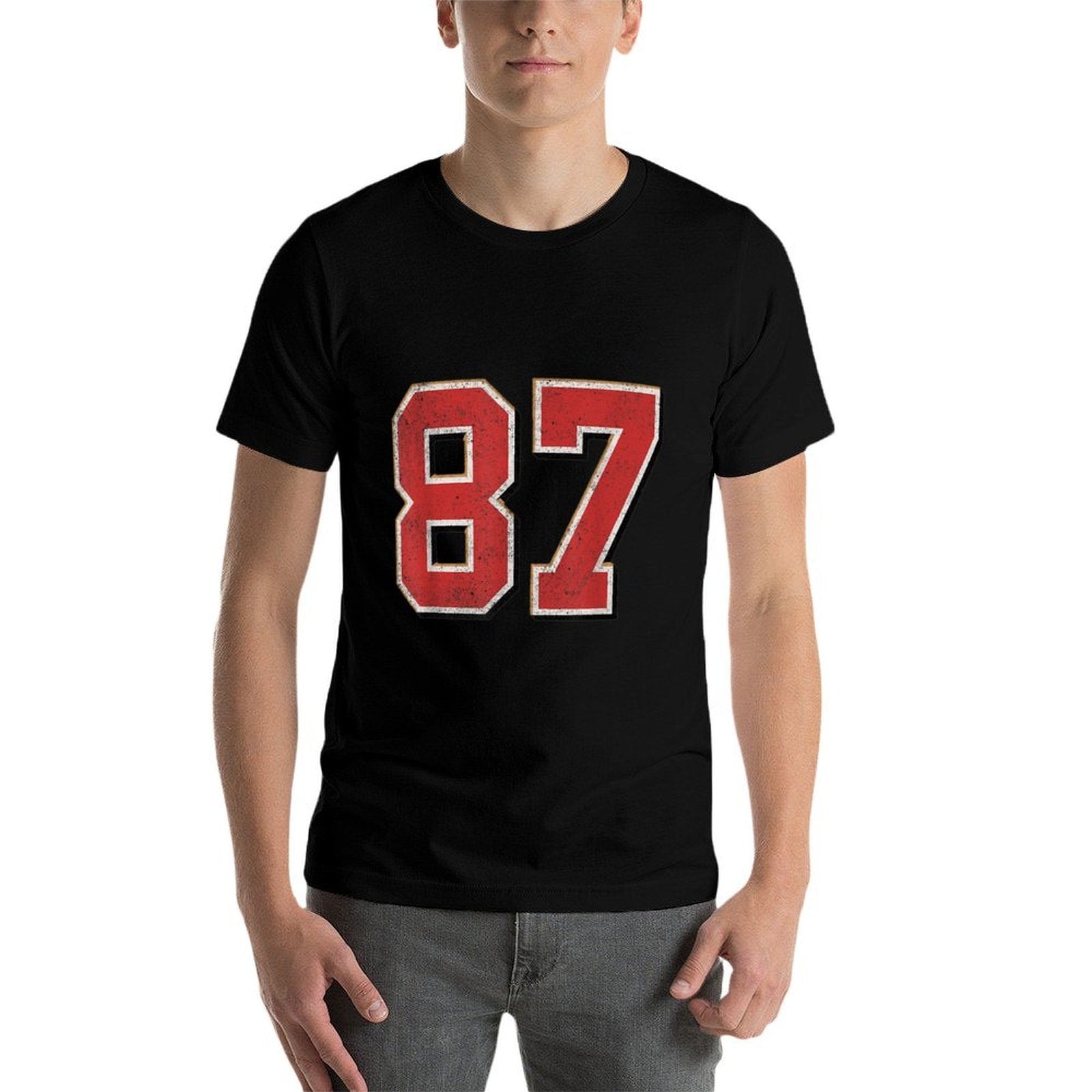 In My Number 87 Era Vintage Retro  Heathered Texture T-Shirt