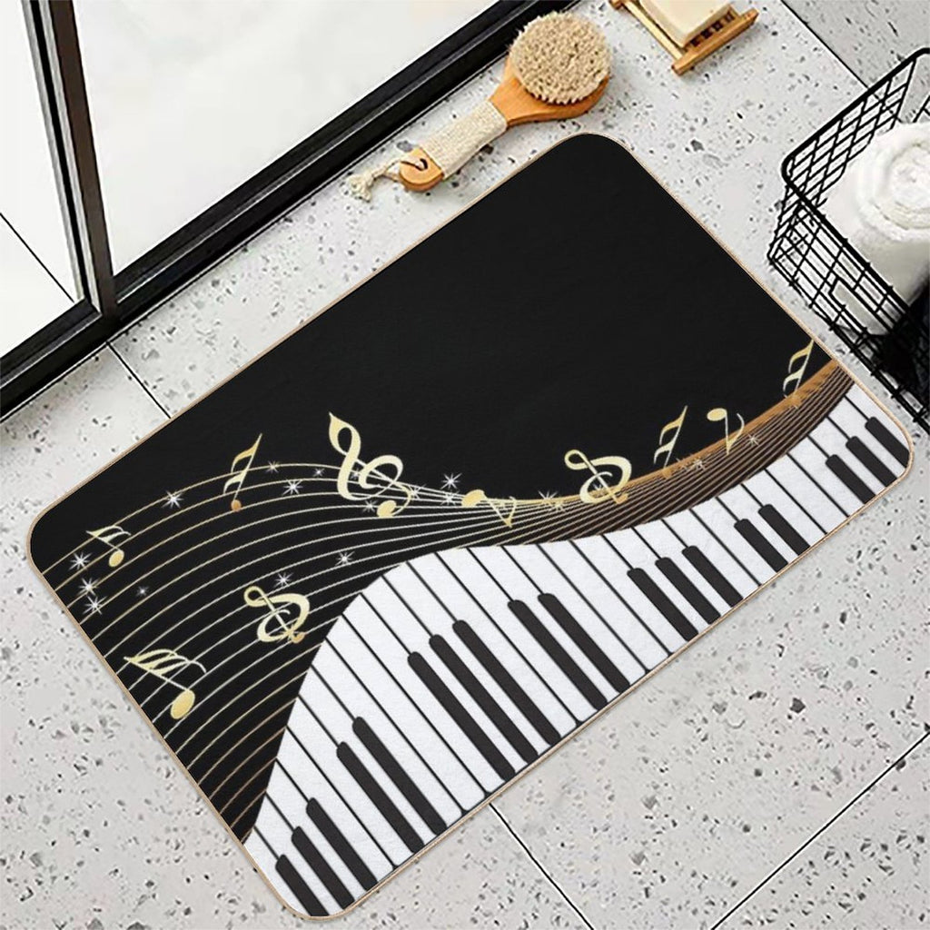 Ivory Keys Piano Music  Non-Slip Bath Mat