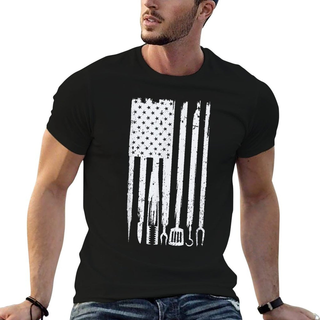Funny BBQ Design! For Fans of Smoking, Grilling And Barbecue  Summer-ready Fabric T-Shirt