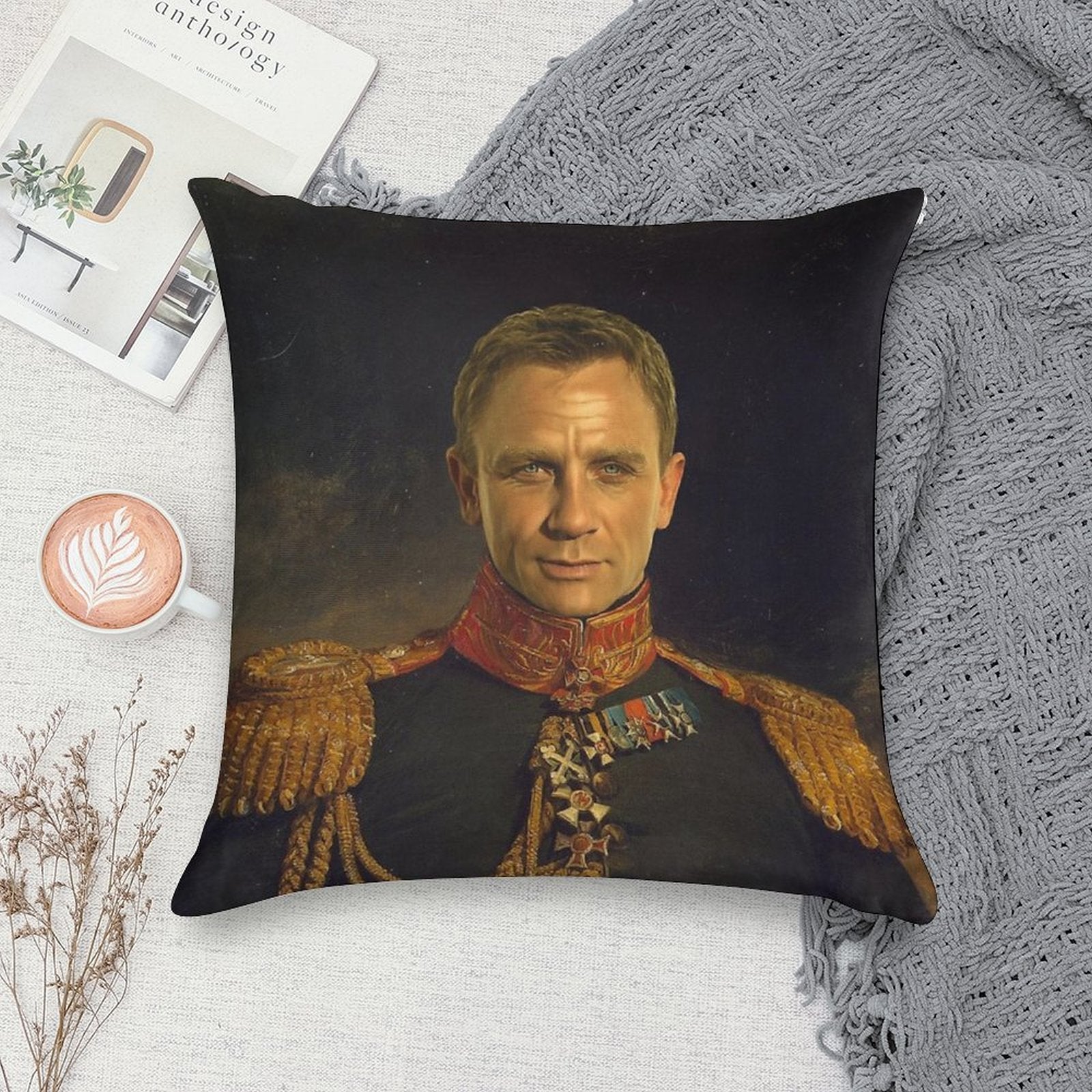 Daniel Craig - Replaceface Soft Durable Construction Throw Pillow