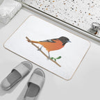 Baltimore Oriole Bird  Rapid-Drying Bath Mat