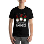 Hanging With My Gnomies Funny Red Plaid Christmas Gnome  Classic T-Shirt