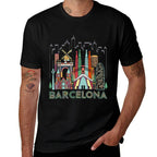 Fun Travel Spain Barcelona Vacation Gift Design Idea  Cotton T-Shirt