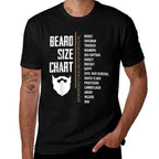 Beard Measurement Chart Beard Length Funny Growth Chart  Graphic-printed T-Shirt