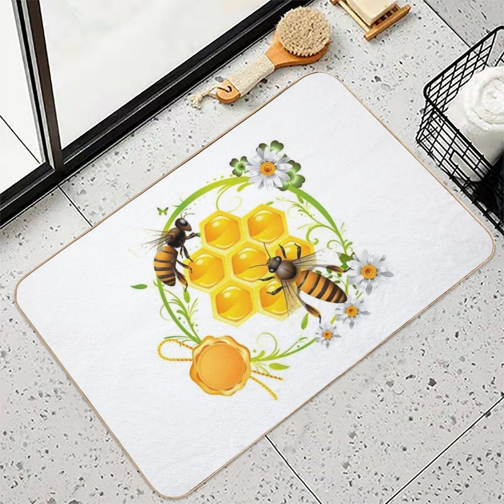 Bee Honey  Repositionable Bath Mat