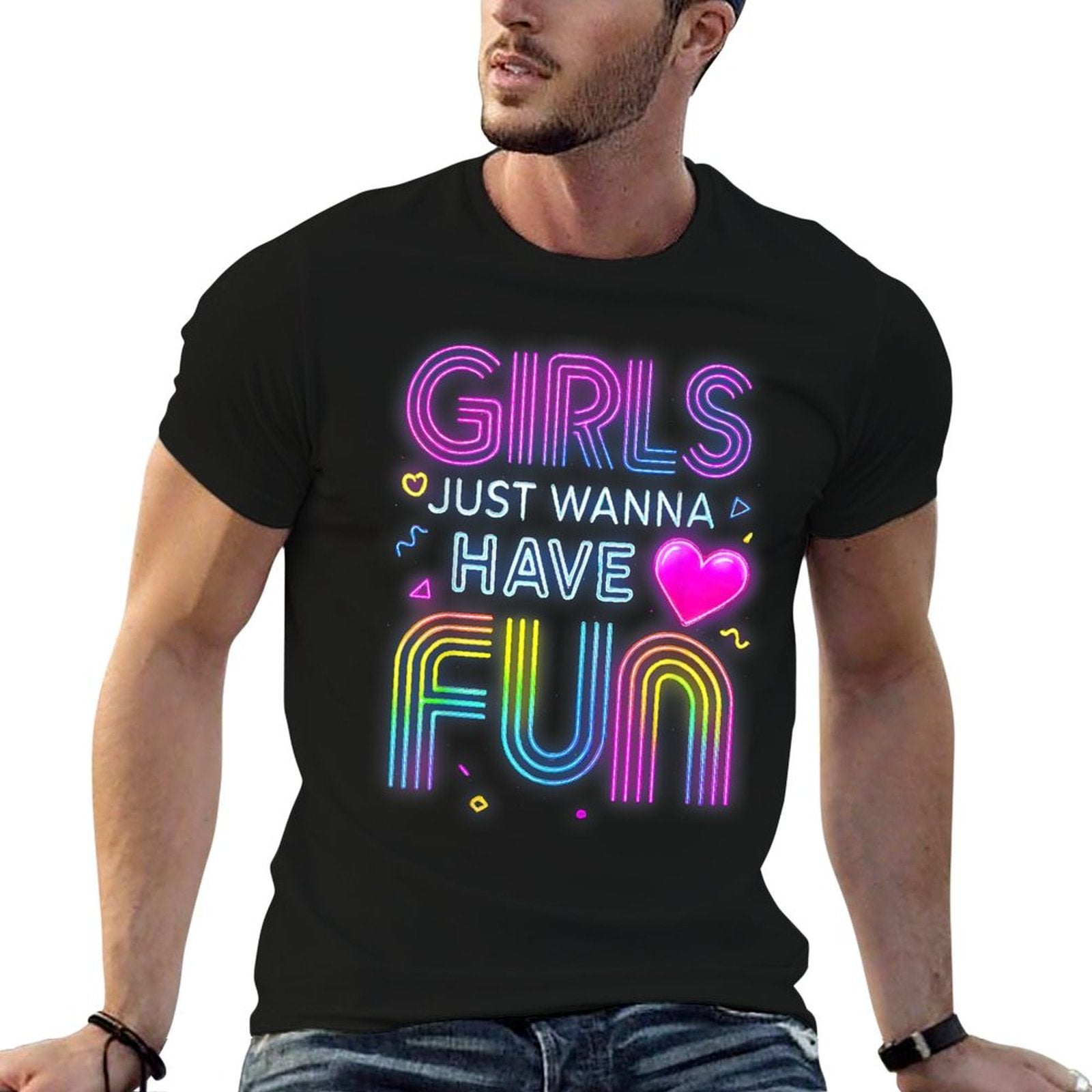 Funny 80s Girls Just Wanna Have Fun 1970s 1980s  Graphic-printed T-Shirt