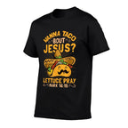 Wanna Taco Bout Jesus Funny Christian  Oversized Silhouette T-Shirt