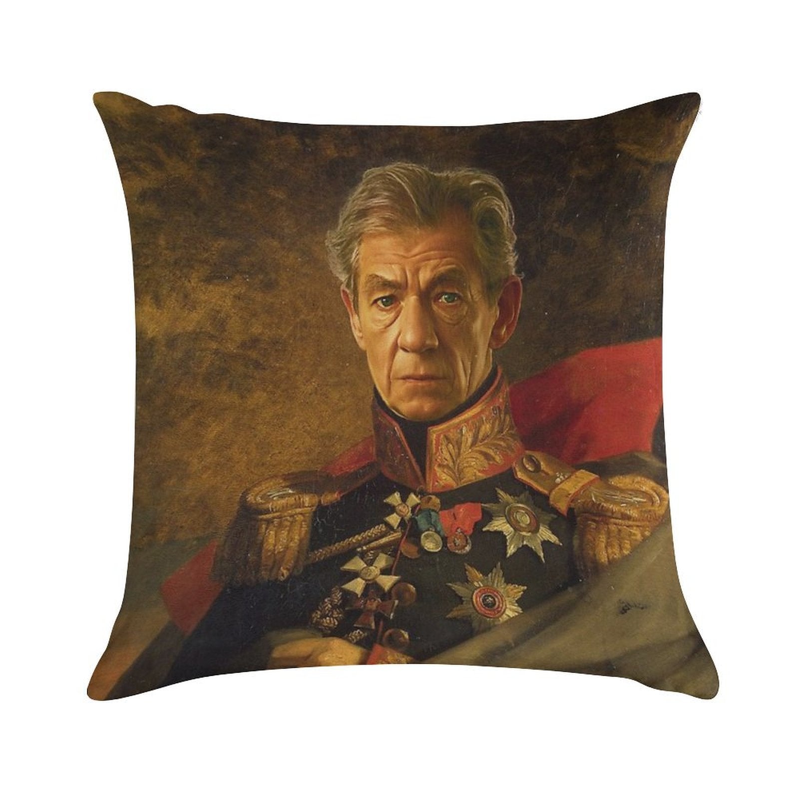 Sir Ian McKellen - Replaceface Soft Reinforced Edging Throw Pillow