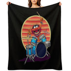 Muppets Emotional Animal Drummer Wrinkle-free Throw Blanket