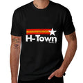 H Town Houston Texas  Heathered Texture T-Shirt
