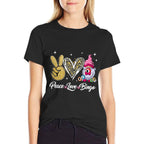 Peace Love Bingo Funny Lucky Design Bingo Gnome Lover Women  Eco-friendly Material T-Shirt