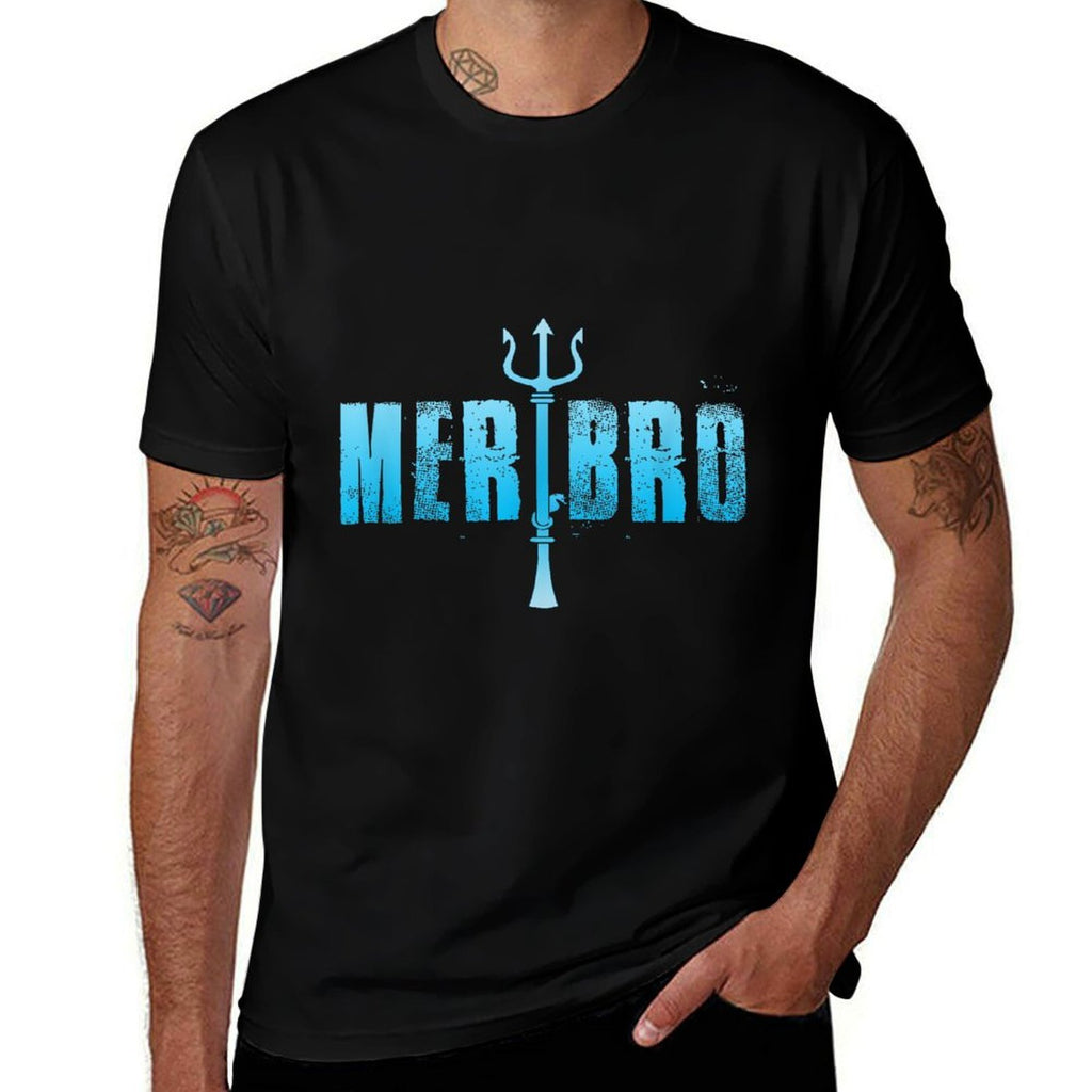 Merbro Brother of A Mermaid Funny Gift Mens Womens Kids  Polyester Blend T-Shirt