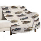 Prehistoric Reptiles Size Chart Anti-pilling Throw Blanket
