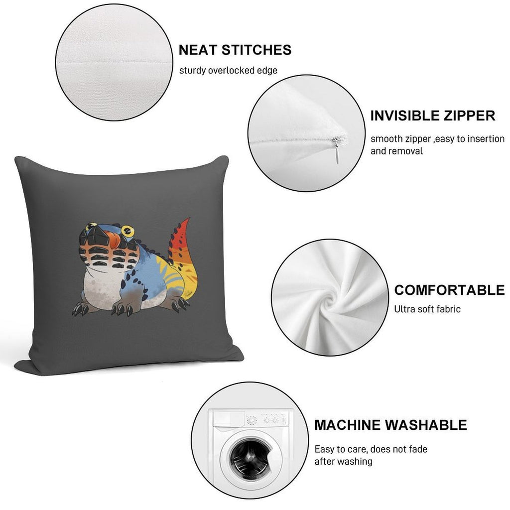 Monster Hunter World Dodogama Soft Short Plush Fabric Throw Pillow