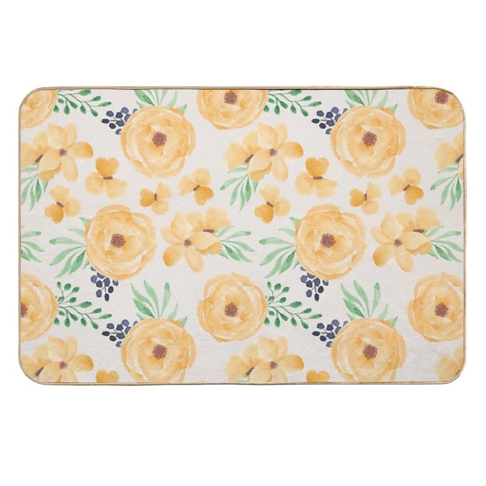 Flower Pattern - Floral 23  Slip-Resistant Bath Mat